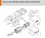 Stihl RE 220 K Cold Water Electric Pressure Washer Spare Parts